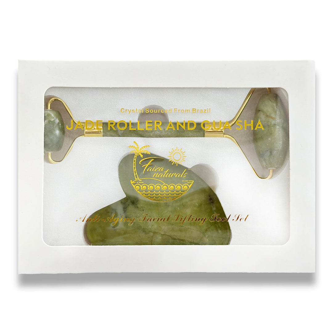 Brazilian Jade Roller and Gus Sha Set - Curated Joy | Natural Home