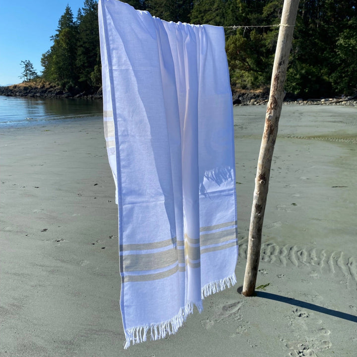 Coastal Farmhouse | Lightweight Throw | 100% Cotton - Curated Joy | Natural Home
