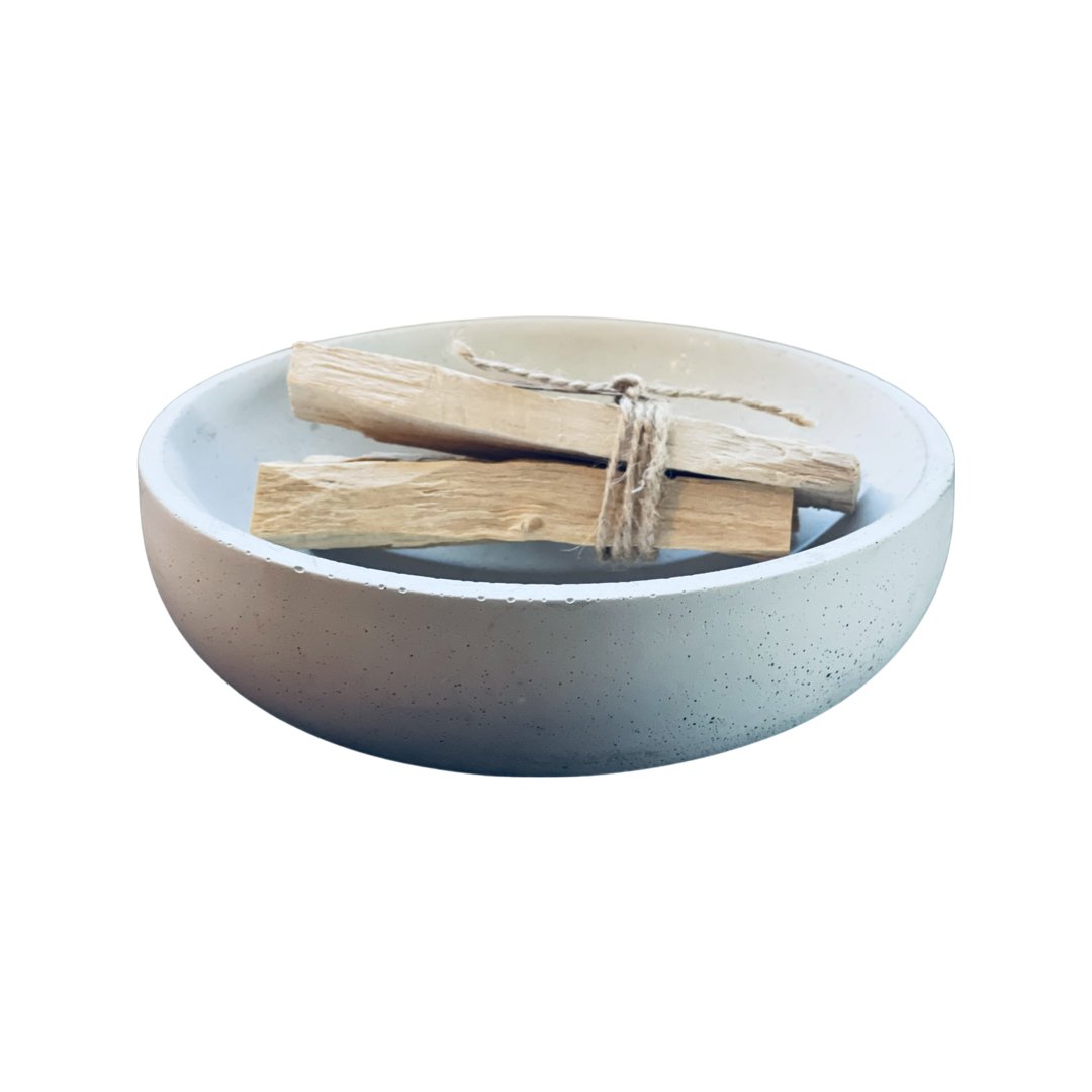 Concrete Bowl with Santo bundle | Handmade on Vancouver Island - Curated Joy | Natural Home