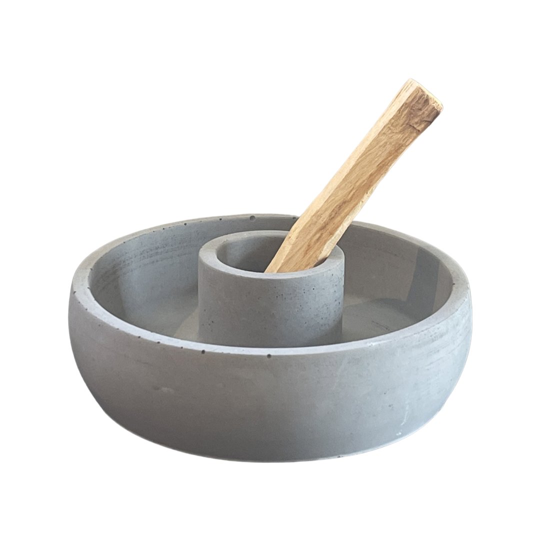 Concrete Palo Smudge Bowl | Handmade on Vancouver Island - Curated Joy | Natural Home