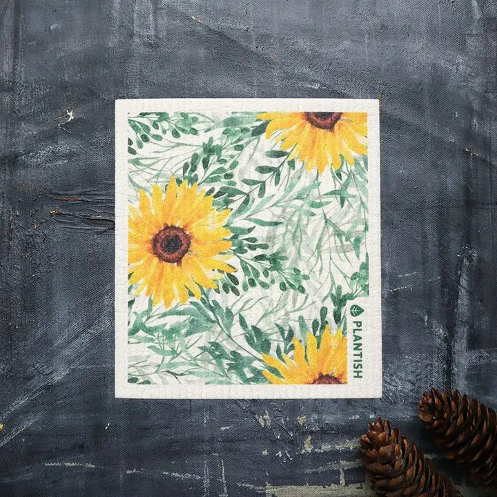 Floral Bursts - Set of 3 Swedish Sponge Cloths - Curated Joy | Natural Home
