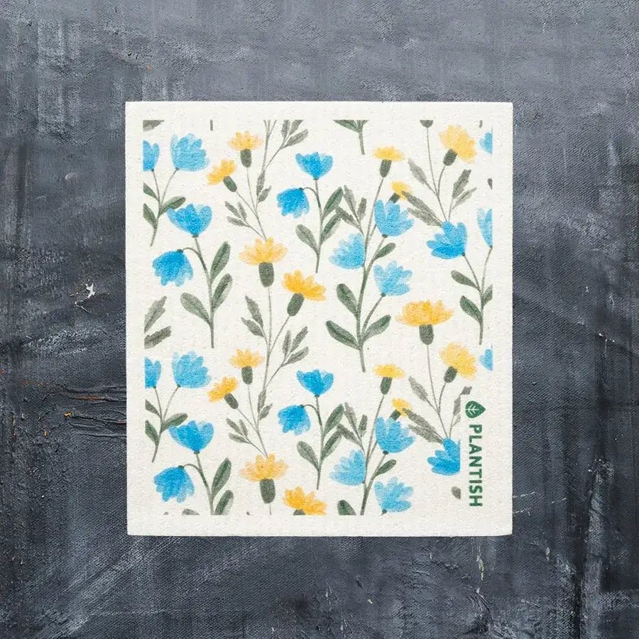 Floral Bursts - Set of 3 Swedish Sponge Cloths - Curated Joy | Natural Home