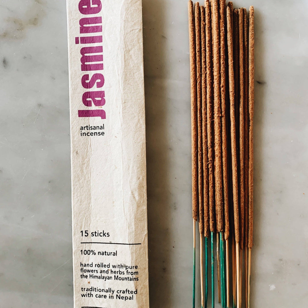 Handcrafted 100% Natural Artisanal incense, Jasmine - Curated Joy | Natural Home