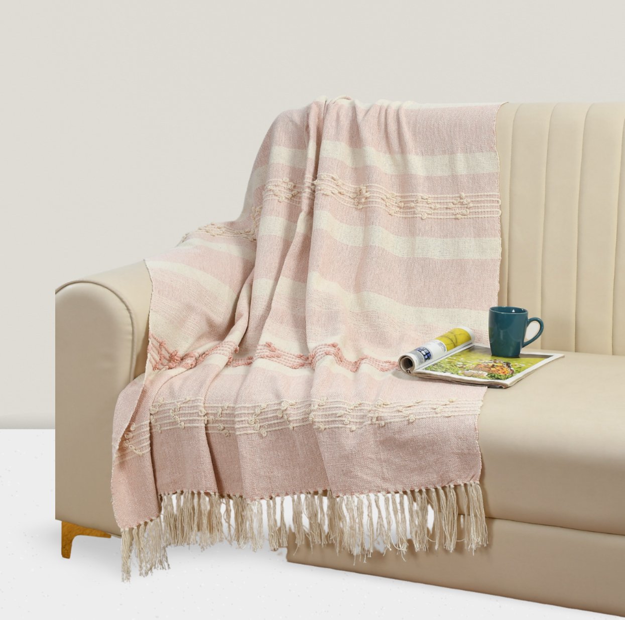 Handwoven Cotton Throw | Fair Trade | PRIMROSE - Curated Joy | Natural Home
