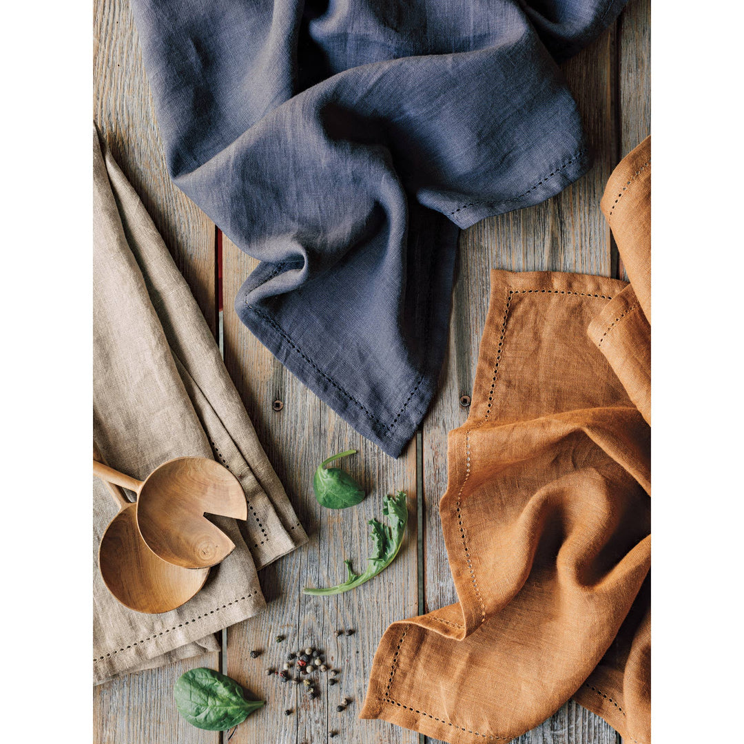 Natural Hemstitch 100% Linen Kitchen/Tea Towel - Curated Joy | Natural Home