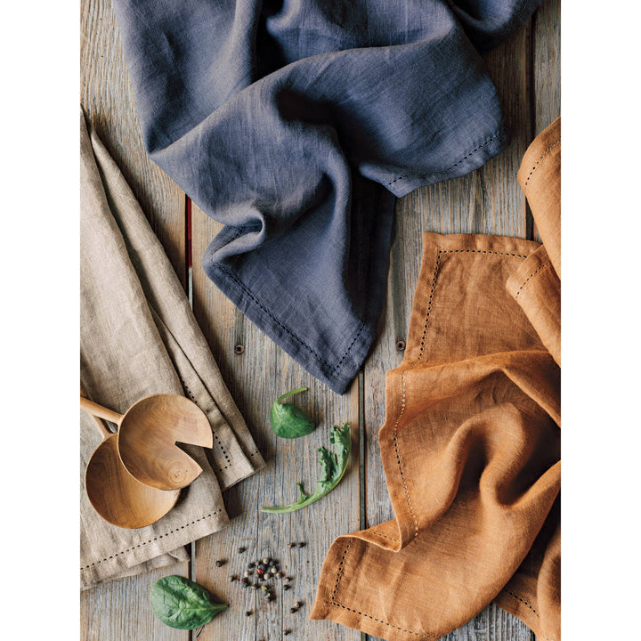 Natural Hemstitch 100% Linen Kitchen/Tea Towel - Curated Joy | Natural Home