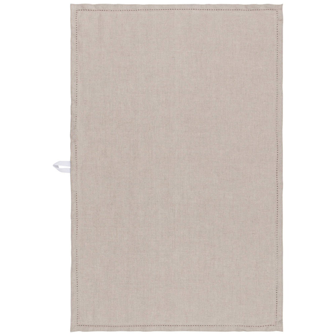 Natural Hemstitch 100% Linen Kitchen/Tea Towel - Curated Joy | Natural Home