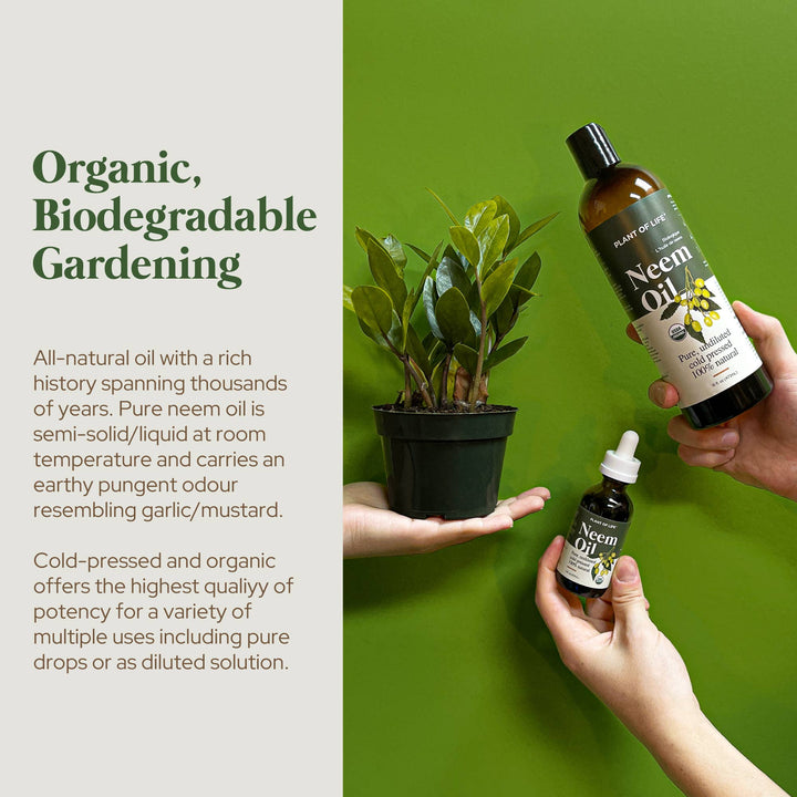 Organic Neem Oil | Gardening & Skin | Cold Pressed | 16 and 32 oz - Curated Joy | Natural Home