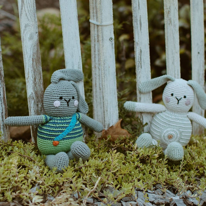 Pebble - Organic Bunny Teal Spot - Curated Joy | Natural Home