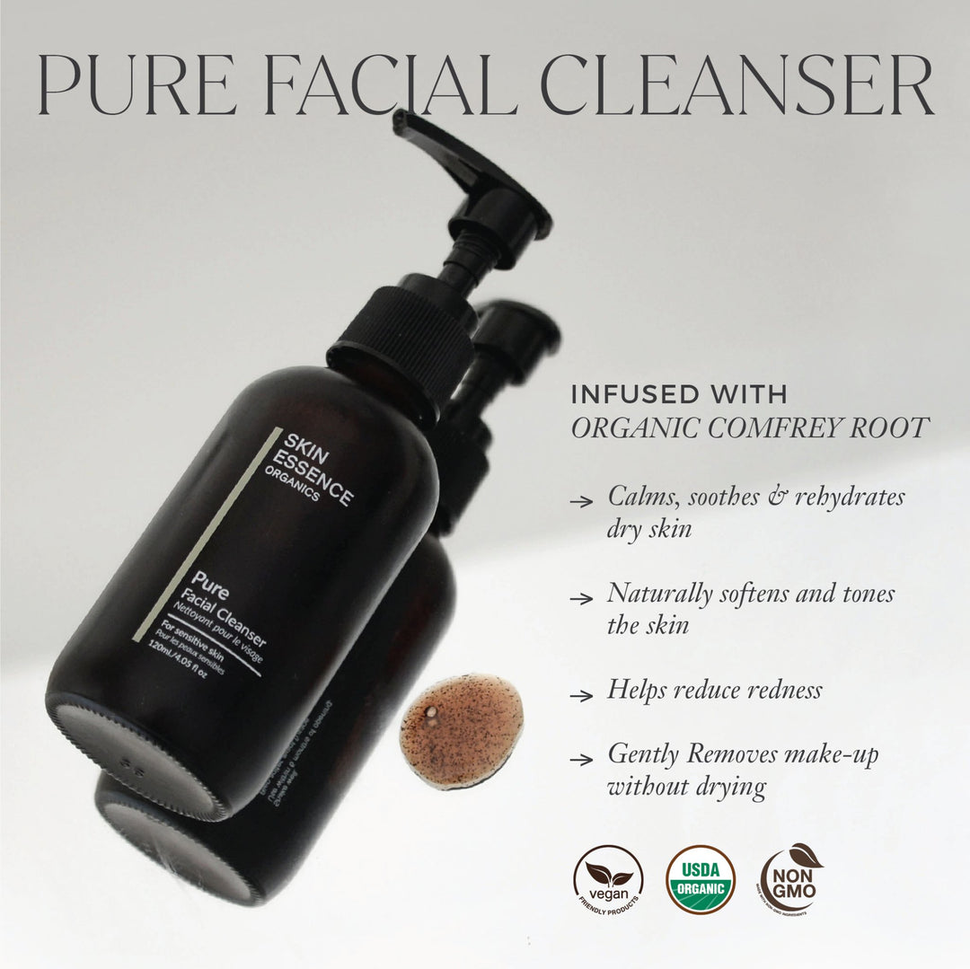 Pure - Organic Gentle Facial Cleanser (For Dry or Sensitive Skin) - Curated Joy | Natural Home