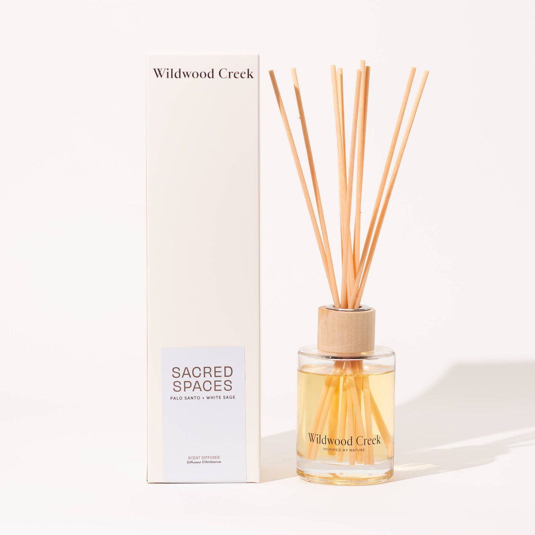 Sacred Spaces | NonToxic Reed Scent Diffuser I Essential Oils - Curated Joy | Natural Home