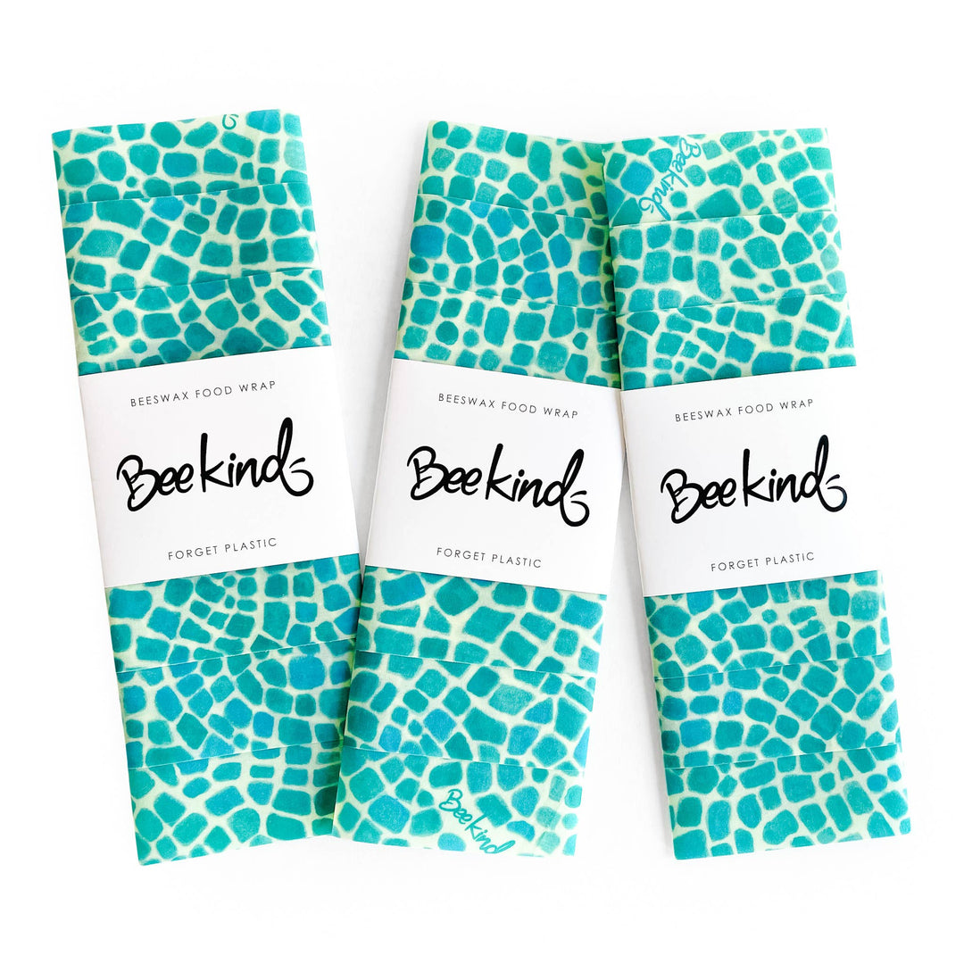 Sea Glass Beeswax Wraps - Set of 3 - Curated Joy | Natural Home
