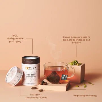 Tea - Aim Chai | Energizing Blend | Biodegradable Tea Bag - Curated Joy | Natural Home