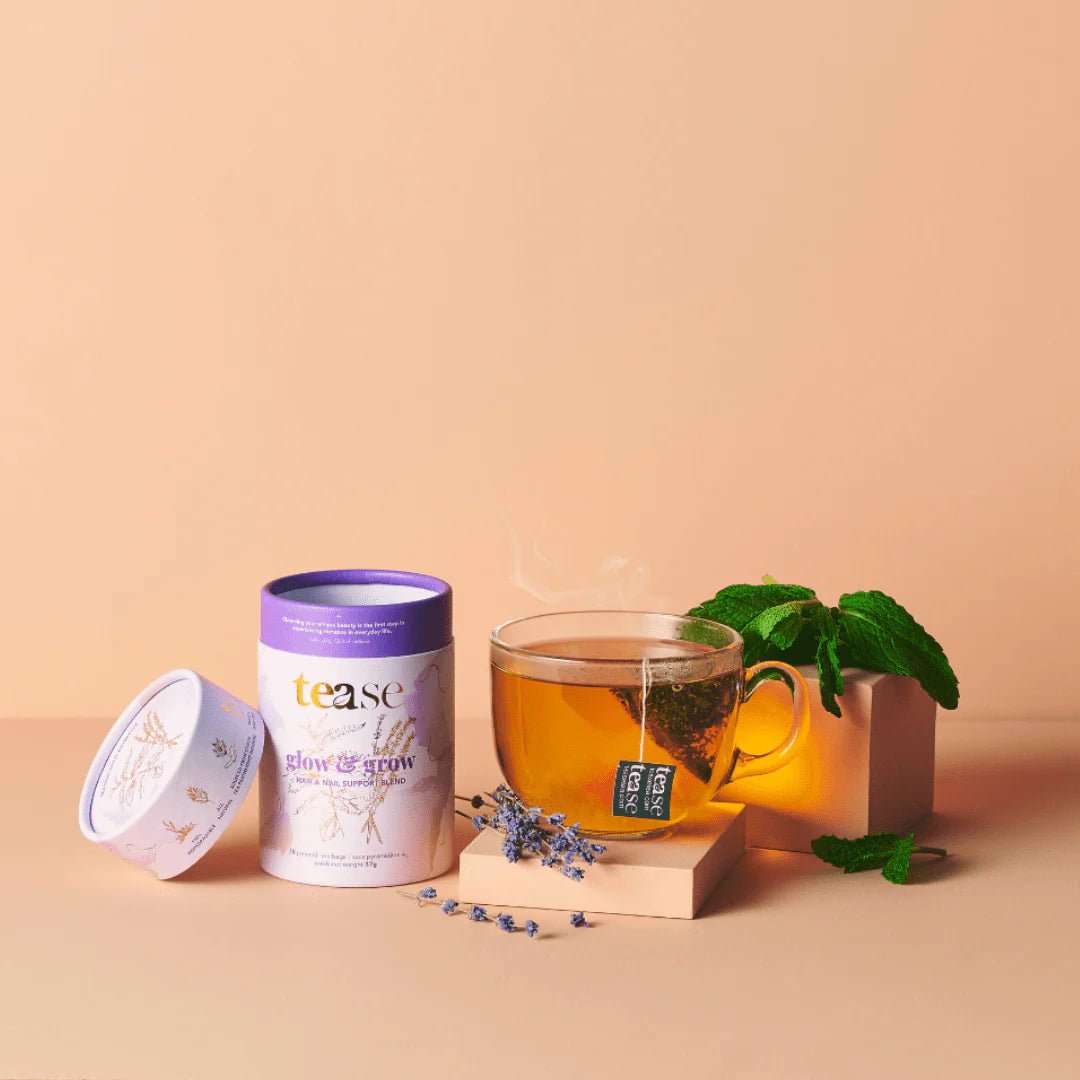 Tea - Glow and Grow Tea | Beauty Elixir | Herbal | Biodegradable Tea Bag - Curated Joy | Natural Home