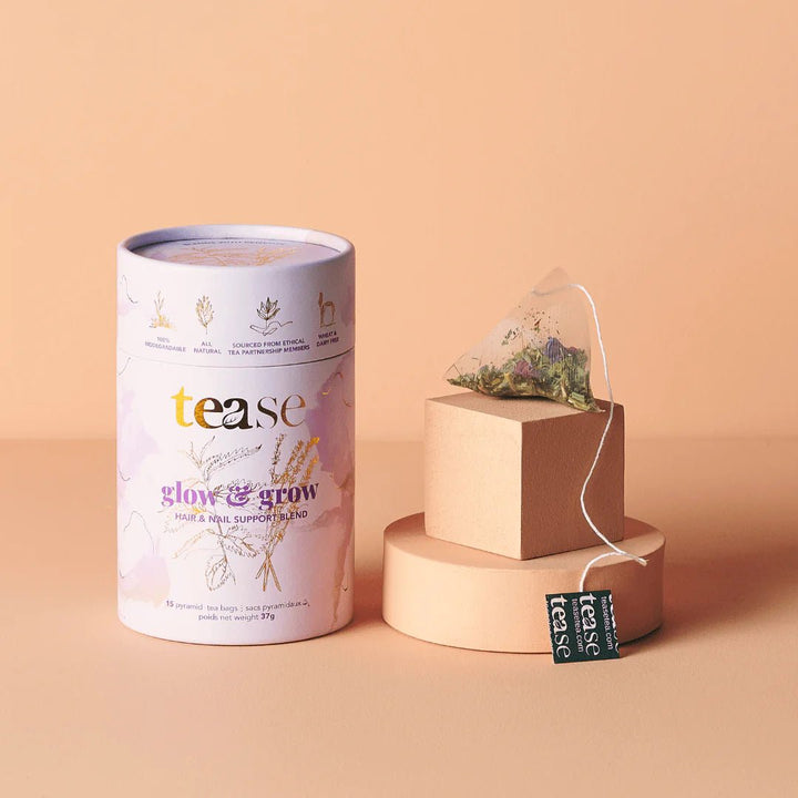 Tea - Glow and Grow Tea | Beauty Elixir | Herbal | Biodegradable Tea Bag - Curated Joy | Natural Home