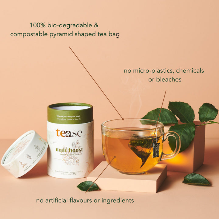 Tea - Turmeric Tonic Ginger Adaptogen + Superfood Blend | Herbal | Biodegradable Tea Bag - Curated Joy | Natural Home