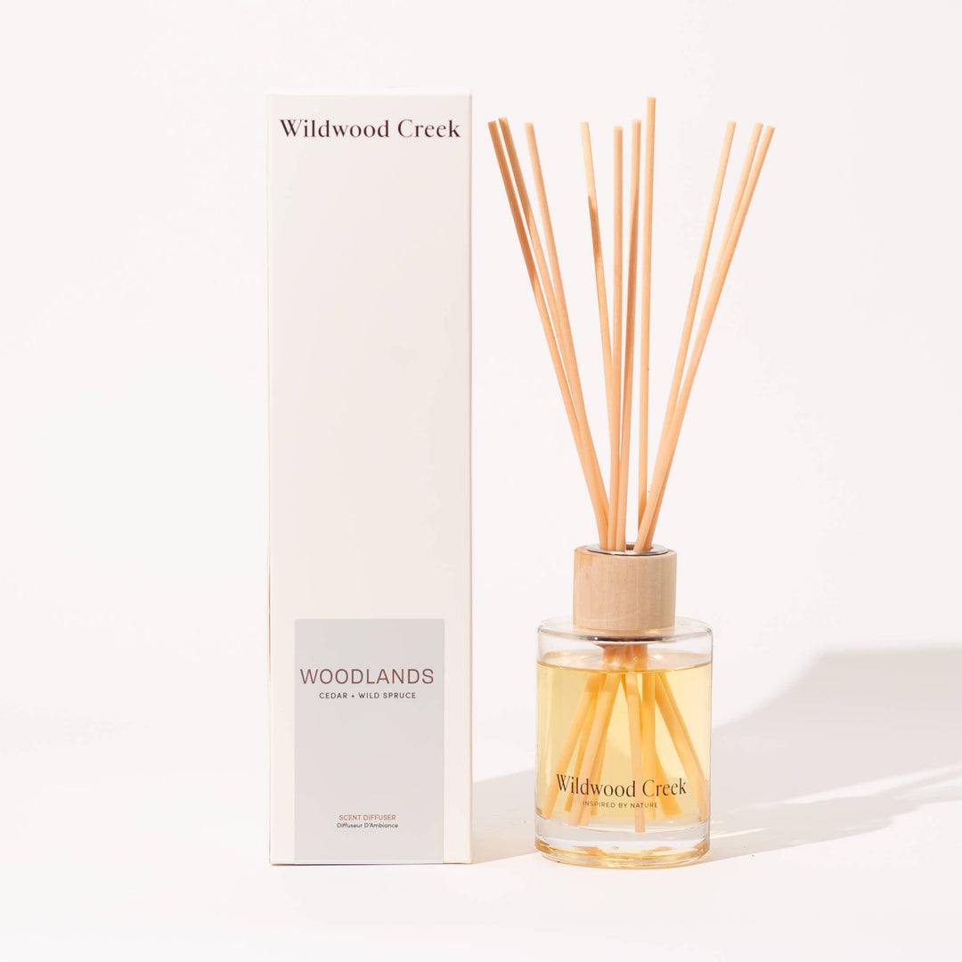 Woodlands Essential Oil Natural Reed Scent Diffuser I Vegan - Curated Joy | Natural Home